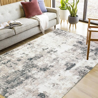Washable Modern Abstract Rug, Foldable Low-Pile Non-Slip Floor Mat for Living Room, Bedroom, Kitchen, Dining Room Home Decor