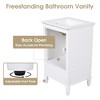 TOBILI 20" Bathroom Vanity with Sink, Bathroom Cabinet with Two Doors, Magnetic Door Stopper and Adiustable Foot Pads, A Drawer, White - 4 of 4