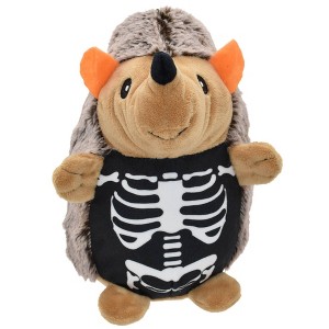 Multipet Hedgehog Skeleton Dog Interactive Plush Toy - White/Tan/Black - 1 of 4