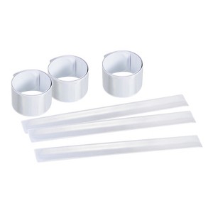 Unique Bargains High Visibility Reflective Arm Wrist Ankle Bands for Night Running 6 Pcs - 1 of 4