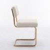 CAVINAS Armless Dining Chairs Set of 2, Channel Tufting Living Room Chairs with Gold Metal Base, Kitchen Chairs for Dining Room - 4 of 4