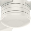 Hunter Fresh White Cabo Ceiling Fan 52" 3-Blade Damp Rated Modern with Wall Control - 3 of 4
