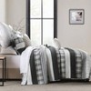 Black and White Queen Comforter Set, 100 Cotton Striped Bedding, Lightweight Reversible 3 - Piece All Season - 3 of 4
