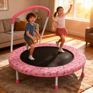KWPZQEB 36" Trampoline Indoor/Outdoor for Kids Ages 1-6, Compact Fitness Trampoline With Foam Handle, Recreational Birthday Gift - 1 of 4