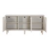 Treasure Trove Accents Three Door Credenza Palias White: MDF Construction, 32.5" Height, Divided Storage Cabinet - 4 of 4