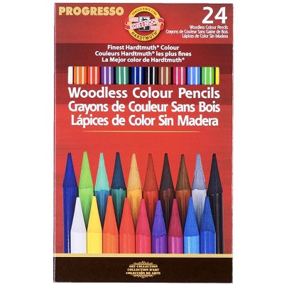 Koh-I-Noor Woodless Colored Pencils, Assorted, set of 24