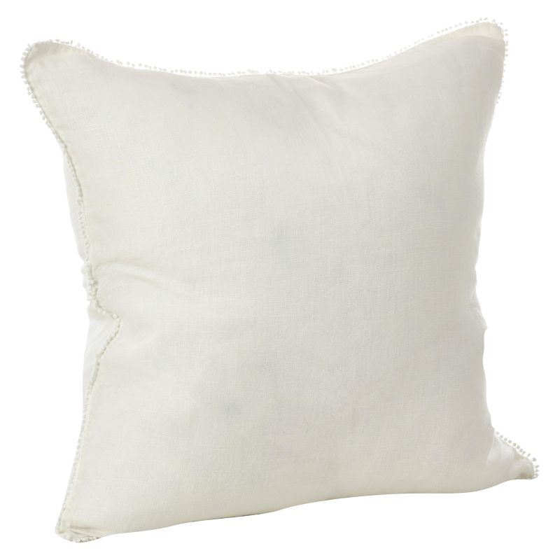 20"x20" Oversize Pom-Pom Design Square Throw Pillow - Saro Lifestyle, 1 of 6