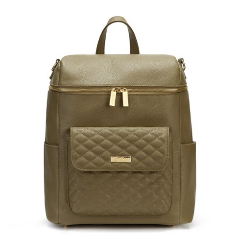 Luli Bebe Monaco Diaper Bag Backpack Made From Luxury Materials With Stylish Exterior Spacious Interior For All Baby Products Olive Green Target