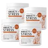Chew + Heal Calming Anxiety + Stress Treats, Dog Supplement, Contains 4 Travel-Sized Jars  - 120 Total Delicious Chews