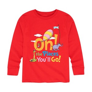 Boys' - Dr. Seuss - Oh! The Places You'll Go Long Sleeve Graphic T-Shirt - 1 of 4