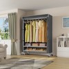 VIPEK R1C Rolling Clothes Rack with Cover Portable Freestanding Garment Rack, Black Rack with Cover - 2 of 4