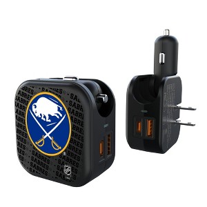 NHL Eastern Conference Teams Text Backdrop 18-Watt 2 in 1 USB A/C Charger - 1 of 3
