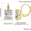 18K White Gold Plated CZ Drop Earrings – Simulated Diamond Dangle Jewelry for Women, Wedding & Birthday Gift - 3 of 4