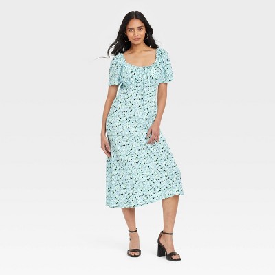 Women's Midi Sundress - A New Day™ Blue Floral M