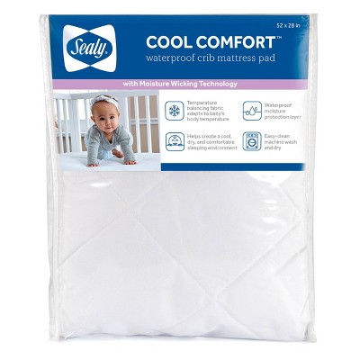 Sealy Fresh Flow Breathable Waterproof Crib Mattress Pad : Target