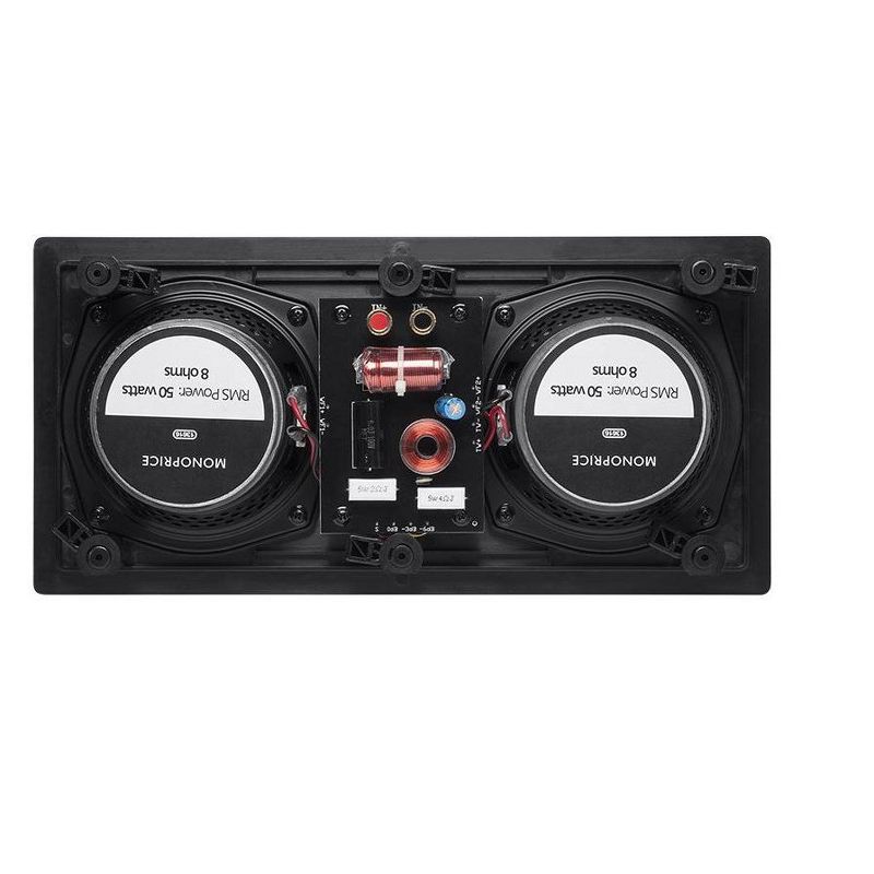Monoprice 2-Way Carbon Fiber In-Wall Center Channel Speaker - Dual 5.25 Inch (Single) - Alpha Series, 4 of 7
