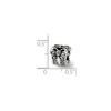 Black Bow Jewelry Sterling Silver & CZ 3-Stone Butterfly Bead Charm - 2 of 3