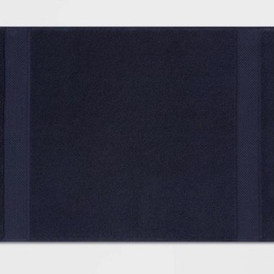 Quick-Dry Towel & Bath Mat Set - Classic Navy