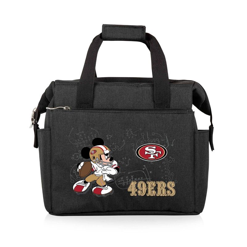 NFL San Francisco 49ers Mickey Mouse On The Go Lunch Cooler - Black, 1 of 6