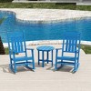 WestinTrends 3 Piece Outdoor Porch Rocking Chairs with Round Side Table Set - 2 of 4