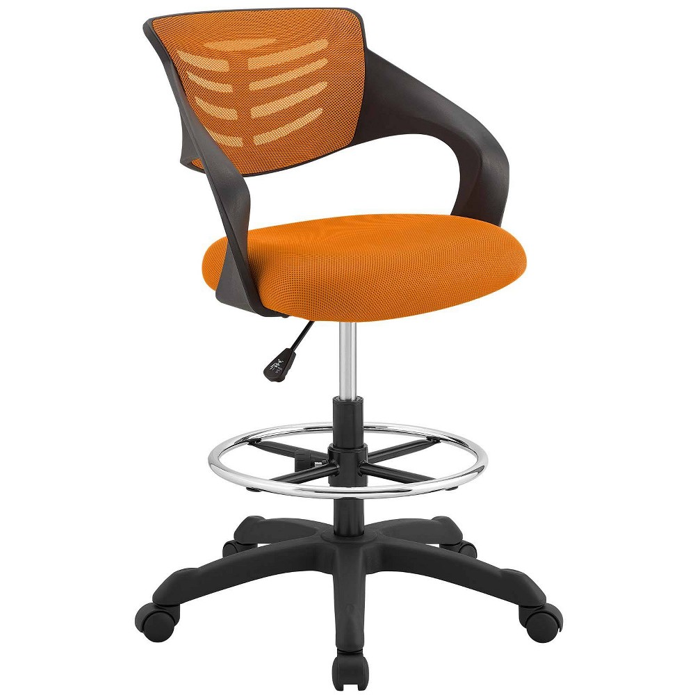 Photos - Computer Chair Modway Thrive Mesh Drafting Chair Orange  