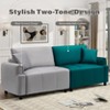 Buenhomino Modern Velvet Loveseat Couch for Small Spaces, Mid Century Modern Sofa Couch with Solid Wood Legs for Bedroom,Living Room, Apartment - 4 of 4