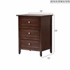 Kumasinova 3 Drawer Nightstand,Wood Side Table with Round Knob Handles, End Table for Bedroom,Living Room,Bedside - 2 of 4