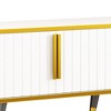 Kumasinova 78" Luxury TV Console with Fluted Doors&Drawer for TV up to 85",Stylish 2-Toned Entertainment Center TV Stand for Living Room - 4 of 4