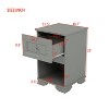 NicBex 1 Drawer Nightstand,Bedside Table with Metal Handle and Open Shelf,Modern Side Table for Bedroom - 3 of 4