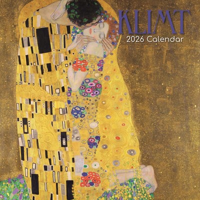 2026 Square Wall Calendar, Klimt, 16-Month Arts & Antiques Theme with 180 Reminder Stickers (12x12 In)