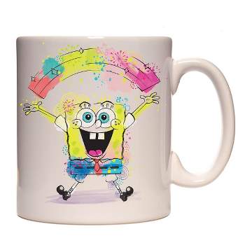 Spongebob Squarepants Happy Art Ceramic Coffee Mug 11 Oz. Beverage Cup Multicoloured