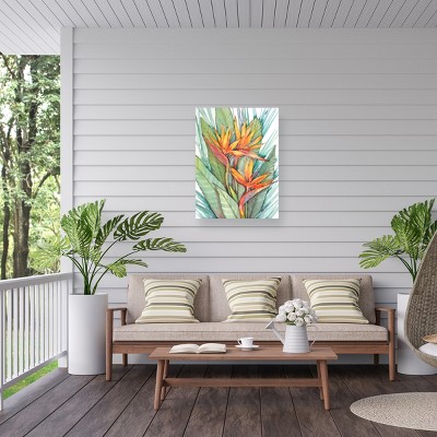 Tropical Botanical Paradise II Outdoor Canvas Print in Vibrant Colors