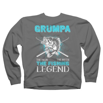 Adult Design By Humans Grumpa Man Myth Fishing Legend By HoangCathrine Sweatshirt