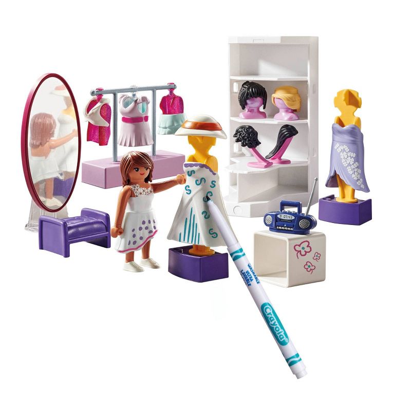 PLAYMOBIL Color with Crayola: Fashion Design set, 1 of 10