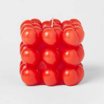 25oz Heart Bubble Figural Candle Traditional Red - Threshold™
