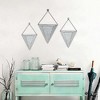 Cheung's Bea Set of 3 Galvanized Wall Planters - 2 of 4