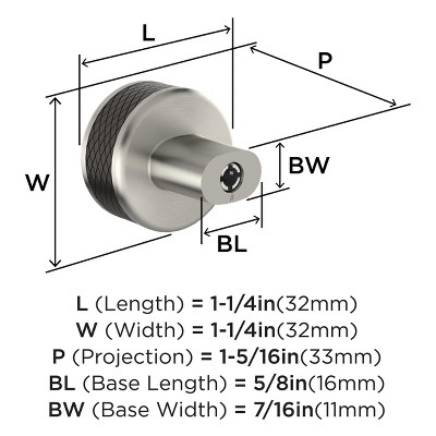 Satin Nickel and Oil-Rubbed Bronze Round Cabinet Knob