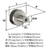 Amerock Esquire Cabinet or Furniture Knob - 2 of 3