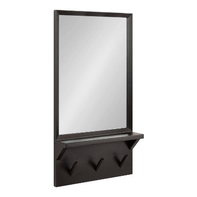 Hinter Framed Wall Mirror with Pegs - Kate & Laurel All Things Decor