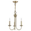 Livex Lighting Estate 3 - Light Chandelier in  Antique Brass - 3 of 4