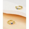 Molenia Birthday Birthstone Heart Huggie Earrings Women, 14K Gold 925 Sterling Silver Small Hoop Earrings, Hypoallergenic Jewelry  Anniversary Gift - 4 of 4