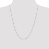 Black Bow Jewelry 0.6mm, 14k White Gold, Diamond Cut Solid Cable Chain Necklace - 2 of 4