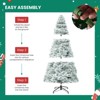 Bestier Snow Flocked Artificial Christmas Tree, Pre-lit Hinged Spruce Xmas Tree with Branch Tips, Incandescent Lights, Sturdy Metal Stand - 4 of 4