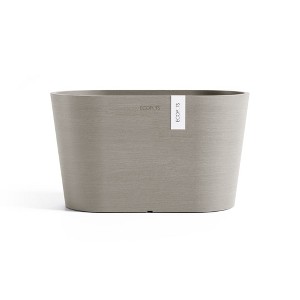 Ecopots Sofia Durable Modern Oval Indoor/Outdoor Recycled-Based Composite Flower Pot Planter w/ Water Reservoir - 1 of 4