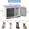 Dog Crate Furniture,39.5in Portable Foldable Dog Kennel,Large/Medium Dog Crate End Table,Solid Wood Indoor Cage with Tray and Iron Door-Frame - 2 of 4