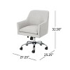 GDFStudio Morgan Mid-Century Modern Adjustable Height Fabric Home Office Chair - 3 of 4