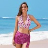 Women's 3-Piece Paisley Halter Top & High-Rise Bottoms Sarong Set - Cupshe - 3 of 4
