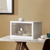 Osvaldo 3PK-Foldable and Stackable Storage Bin with Wheels and Side Handles(L)|ARTFUL LIVING DESIGN-WHITE - 3 of 4
