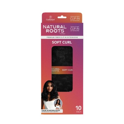 Curlkalon Soft Curl 10" Clip-In Natural Black Hair Extensions - 9ct