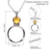 Unique Bargains 3X Magnifying Glass Necklace for Women Reading Gift Jewelry - 2 of 4